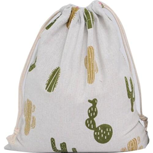 Holiday Christmas Festival Linen Party Favor Pocket Candy Gift Packing Craft Event Portable Jewelry Pouch Wedding Drawstring Bag