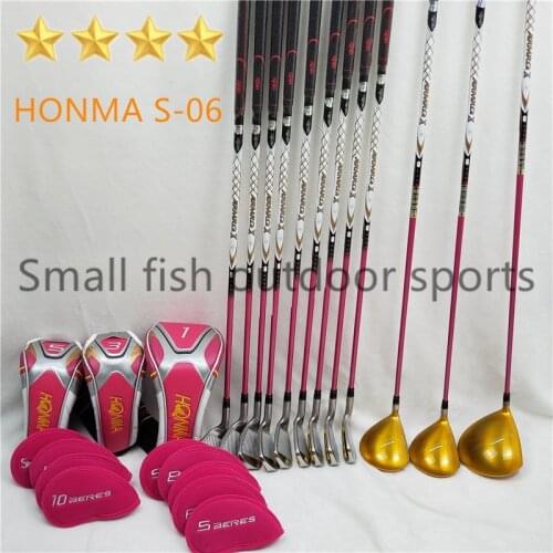 Brand New Honma S-06 4 Star Golf Club Womens Golf Club Set Driver + Fairway + Iron + Putter Graphite Shaft Without Bag
