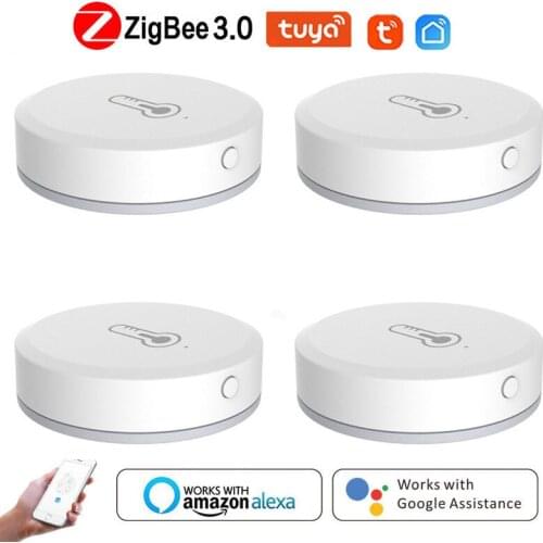 Tuya/Smart Life App ZigBee Smart Temperature And Humidity Sensor Battery Powered Work With Zigbee Hub Alexa Via Google Home