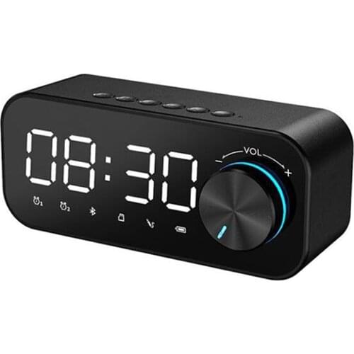 Mirror Alarm Clock Bluetooth Speaker Digital Display Radio Alarm Clock Radio LED Wireless Music Player Table Clock