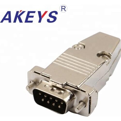 1PC VGA Interface DB9 Pin Black Core Male Iron Shell Network Interface For Computers