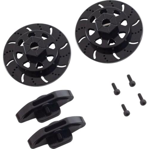 2 Set Metal Wheel Rim Brake Disc Brake Caliper Hex Adapter for AXIAL RBX10 Ryft 1/10 RC Crawler Upgrade Parts