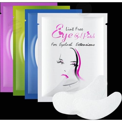 50 Pairs/lot Eye Pads Eyelash Extension Paper Patches Lint-free Eye Tips Sticker Wraps Make Up Tools Eyelash Tweezers Helper