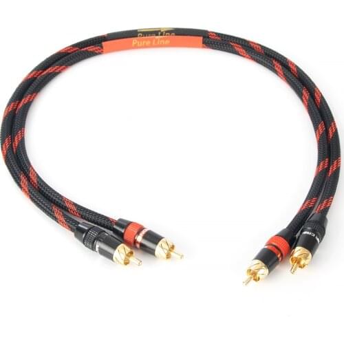RCA Cable hifi 2RCA to 2 RCA Male to Male Audio Cable Gold-Plated RCA Audio Cable for Home Theater DVD TV Amplifier CD Soundbox