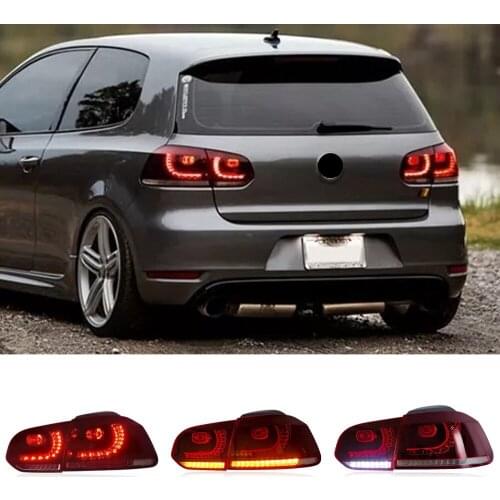 1 Set Tail Light Sequential Turn Signal For Volkswagen MK6 Golf 6 R 2008 2009 2010 2011 2012 2013 LED Tail Lamp Aseembly