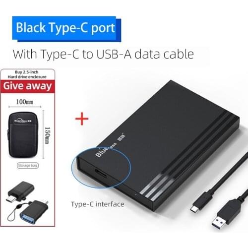 Blueendless HDD Case 2.5 SATA to USB 3.0 Hard Drive Enclosure for SSD Disk Tool free Type C 3.1 Case External HDD Enclosure