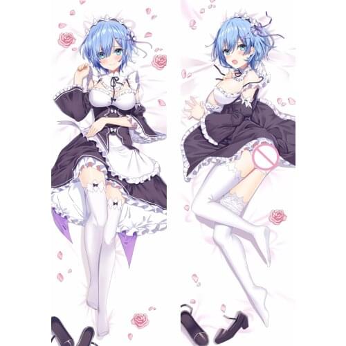 Anime Re:Life In A Different World From Zero Dakimakura Otaku Boy Hugging Body Rem Peach Skin Pillow Case Cover Japanese Cosplay