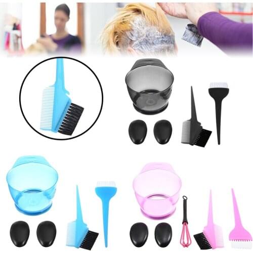 Hair Coloring Dye Color Brush Bowl Comb Hairdressing Brushes Kit Tint Bleach Set Hair Styling Home Dyeing Tool