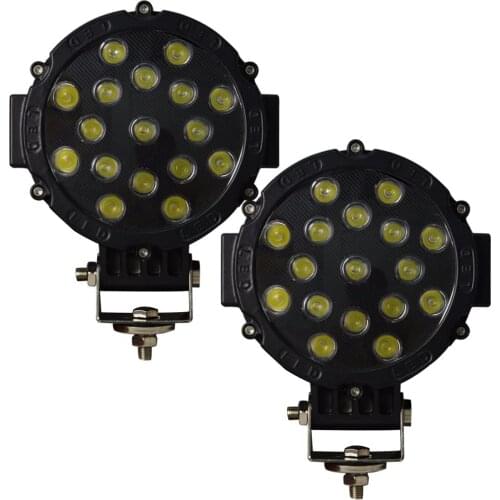 Two 7-inch 51W black focused LED working lights DC 9-30V for truck vehicle ATV SUV 4X4 Jeep truck driving lights