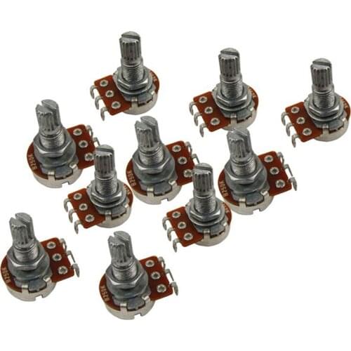 Guitar Small Size Pots B250K Potentiometers For Guitar Bass Parts (Pack Of 10)