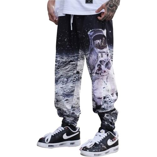 Mens Graphic Joggers Japanese Streetwear Fashion Pants