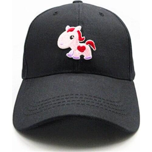 Cartoon horse embroidery cotton Casquette Baseball Cap hip-hop cap Adjustable Snapback Hats for kids men women 241