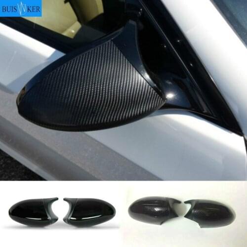 Carbon Side Wing Mirror Cover For BMW 1 3 Series E82 E88 2007 ~2009 E90 E87 E91 E93 E81 E92 high quality black Rear-View Caps