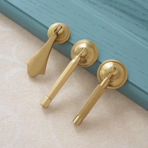 Copper Furniture Knobs Dresser Drop Pulls Drawer Pull Closet Wardrobe Knob Cupboard Knobs Modern Furniture Pull Knob Hardware