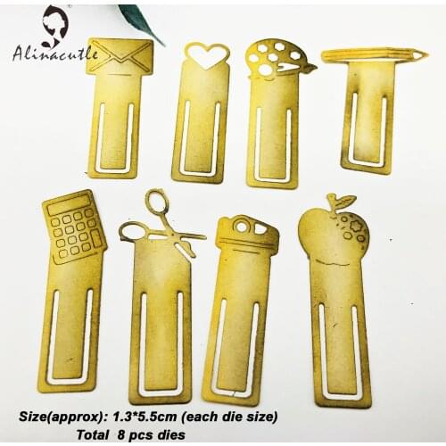 Metal Cutting Dies 8pc BookMark Set Scrapbooking Paper Craft Album Handmade Card Punch Die Cut Art Cutter Alinacutle