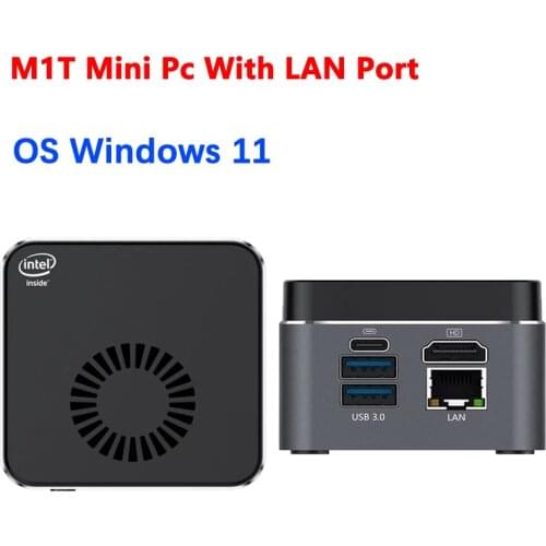 M1T Windows 10 Mini PC Intel Celeron N4100 8GB LPDDR4 128GB M.2 SSD 2.4G/5.0G WiFi Bluetooth 4.2 HDMI2.0 4K 60Hz USB-C