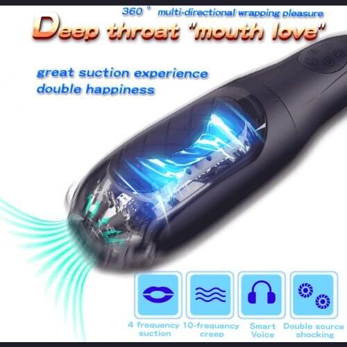 Male electric aircraft Masturbator Vibrator Blowjob Endurance Exercise Sex Machine Adult Sex Toys Pocket Cup Smart cleaning