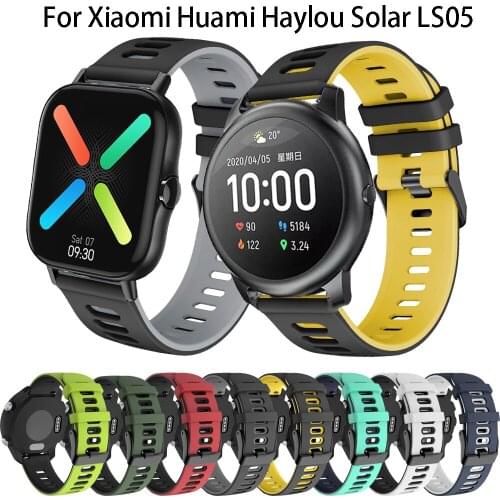 20mm 22mm Soft Silicone Sport Strap Bracelet For Xiaomi Haylou Solar LS05 Amazfit GTR 47/42 GTS 2 mini GTR 2E smartWatch band