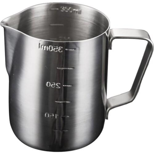 Stainless Steel Milk Frothing Jug Milk Cream Cup Coffee Creamer Latte Art Pitcher With Spout Durable Kitchen Coffee Accessories