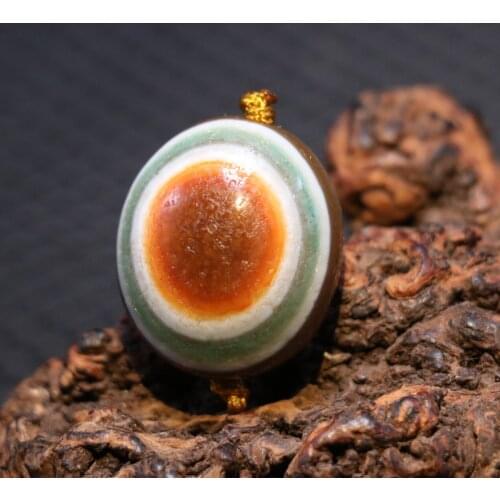 No.210127 Fa16 Magic Power Tibetan Old Agate Colorful Heaven Eye Goat Eye dZi Bead Amulet Totem Pendant LKbrother Saurces