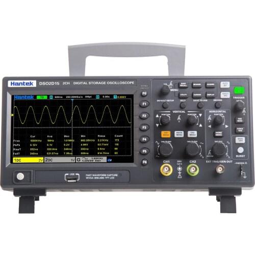 DSO2D15 Oscilloscope TFT LCD Screen 2CH+1CH Channels 150MHz Band Width 1GSa/s Sampling Rate Oscilloscope Multipurpose Tool