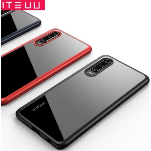 ITEUU Anti-knock Clear Case for Huawei P30 P30 PRO P30 Lite Cases TPU Acrylic Transparent Cover for Huawei P30 P30PRO P30Lite