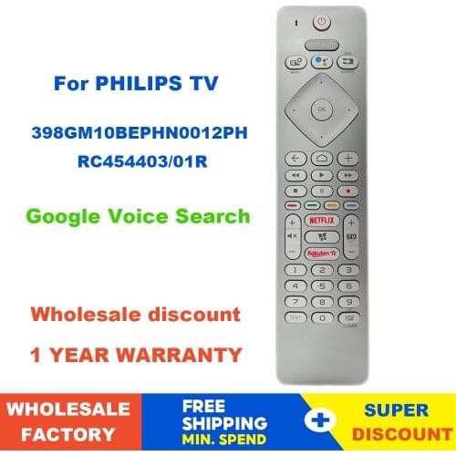 New Original Google Voice Remote For PHILIPS TV 398GM10BEPHN0012PH RC4154403/01R 55OLED934/12 70PUS7304 PUS7304 8505 NETFLIX