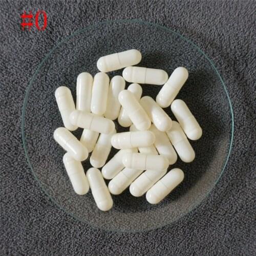 0# 1000~10000pcs 0 size white Empty capsules joined or separated capsules High quality hollow gelatin capsules