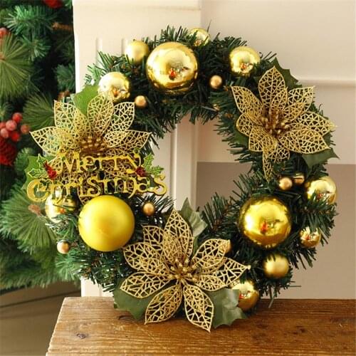 Advent Wreath Pine Needles Band Christmas Door Decoration Garland New Year Xmas Party Christmas Wreath Decorations Kerstkrans
