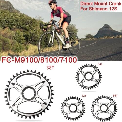 Bicycle Crankset 12s Chainrings 32T/34T/36T/38T 7075AL For SHIMANO Direct Mount Crank FC-M9100/M8100/M7100,SM-CRM95/CRM85/CRM75