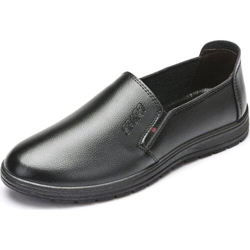 Chef Waiter Shoes, Hotel and Restaurant Kitchen Shoe, Soft Work Non-slip Flat Shoes, Black Oil Proof Waterproof Women Shoes