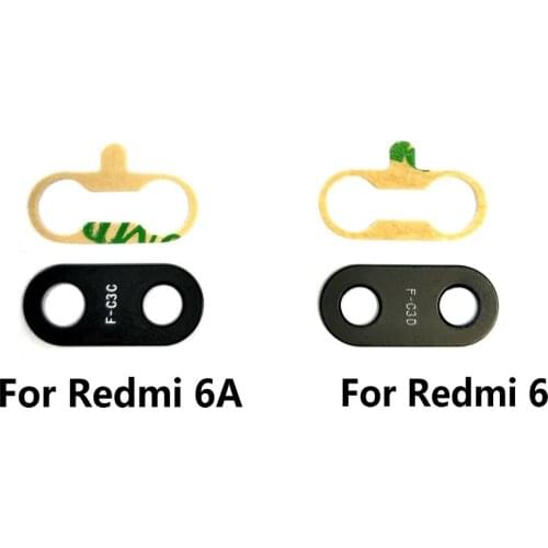 1PCS New Camera Glass Lens Back Rear Camera Glass Lens with Glue Replacement for Xiaomi Redmi 6A 6 6pro 7A 8A K30 S2 phone