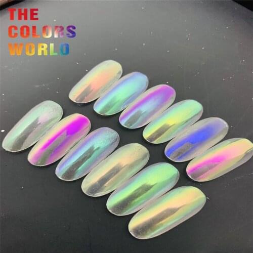 TCT-088 Mermaid Rainbow Pigment Mirror Pigment Chrome Aurora Chameleon For Nail Art Decorations Makeup Facepaint Manual DIY
