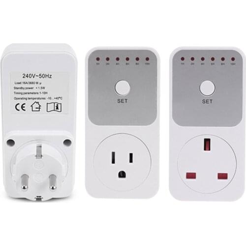 Smart Control Countdown Timer Switch Plug-In Socket Auto Shut Off Outlet