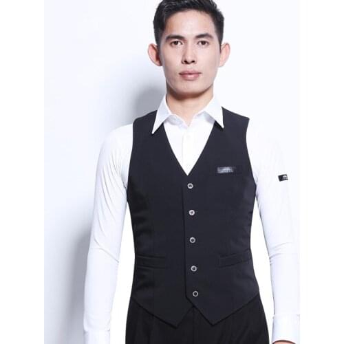 High Quality Latin Dance Vest MenS Latin MenS Dance Ballroom Tops Performance Clothing Adult Practice Clothes Shirt DL3399