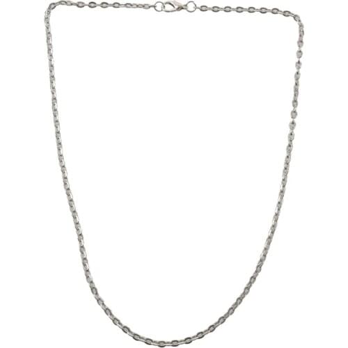 Jewelry Mens Ladies necklace, stainless steel necklace, silver - width m - length 45cm