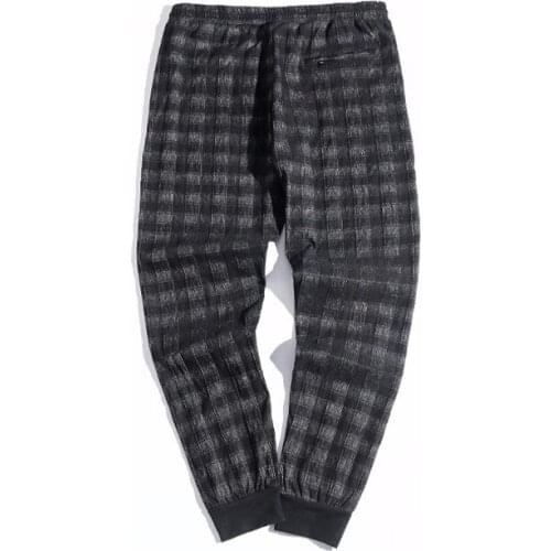 High Quality Black Grid Super Large Suitable For Students Casual Long Pants New Summer Spring Fashion Size XL-6XL