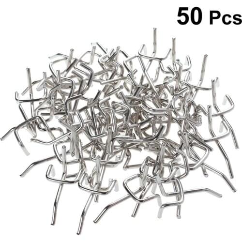 50PCS Carbon Steel Pegs Board Pegboard Hooks Garage Work Shop Storage Display Organization Steel Hanging Tool Storage Hooks