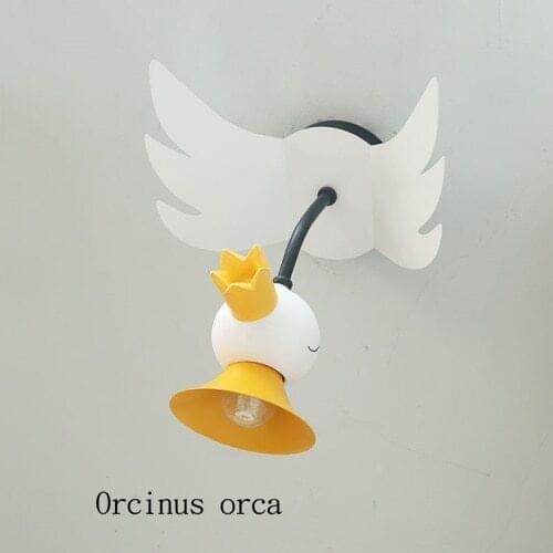 Little Swan and cuckoo chicken Nordic childrens lamp childrens room wall lamp boys girls bedroom lamp soft lighting