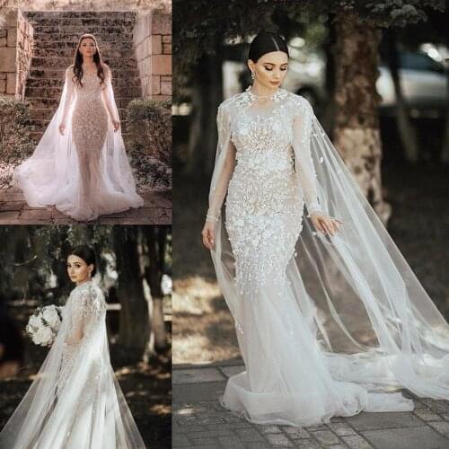 Long Lace Bridal Wraps Jackets Boleros White Ivory Women Bridal Accessories Brides Cloaks Mantles Wedding Capes Shawls