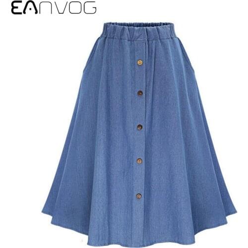 EAnvog Denim Skirts For Women