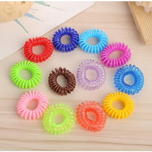 1Pc Telephone Line Gum Hair Ropes Girls Elastic Hairband for Girl Candy Color Fashion Tie Hair Accessory Maker Tools