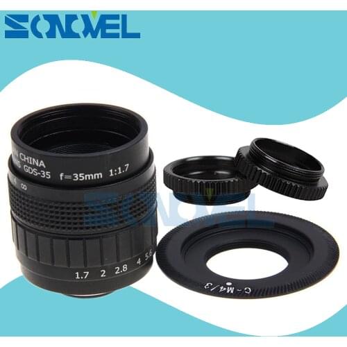 FUJIAN 35mm F1.7 CCTV TV Movie lens+C Mount+Macro ring for Panasonic Micro 4/3 m4/3 GF5 GF6 GX1 GX8 GX7 G85 G7 GH5s GH4 GH2 GH3