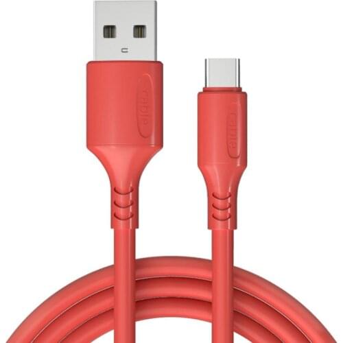 Liquid Silicone Type-C/Micro USB Cable Fast Charging Cord Origin Long Data Charger Wire For Samsung Xiaomi Redmi Huawei Phones
