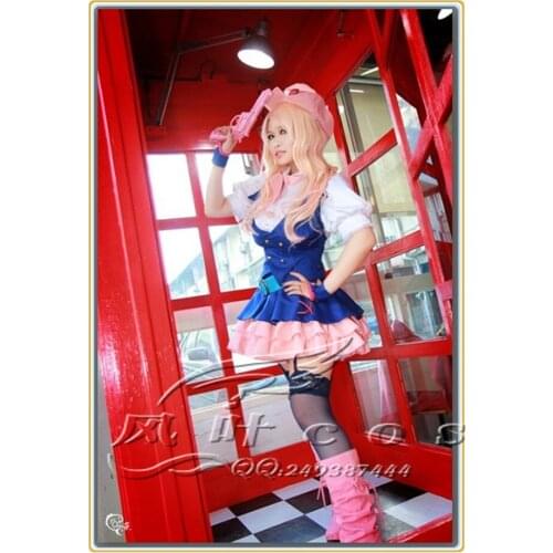 Macross Frontier Sheryl Nome Cosplay Costume set with hat and socks 11