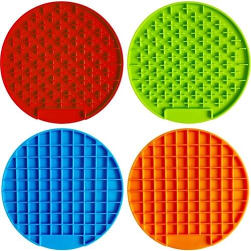 Mat for Dogs Cats Slow Food Bowl New Pet Dog Feeding Food Bowl Silicone Dog Feeding Lick Pad Dog Slow Feeders Pet Treat Supplies