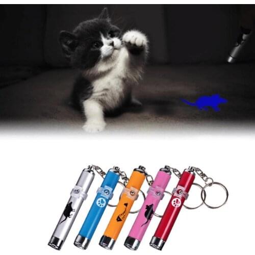 200 pcs Fashion Hot Creative and Funny Pet Cat Toys LED Laser Pointer light Pen With Bright Animation Mouse SN1877