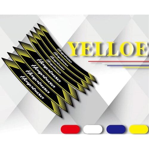 Motorcycle Front Rear Tires Stickers Reflective Waterproof Stripe Wheel LOGO Decals Sticker Set For SUZUKI Hayabusa