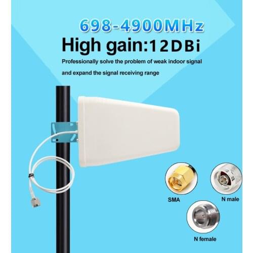 2G/3G/4G/5G Directional Antenna 12DBi High Gains SMA N Male N Female Waterproof 698-4900MHZ Directional Log Periodic Antennas