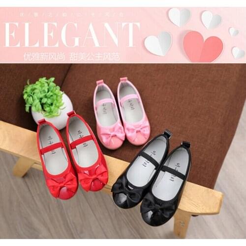 2017 new bow Korean version of the girls shoes childrens shoes princess shoes